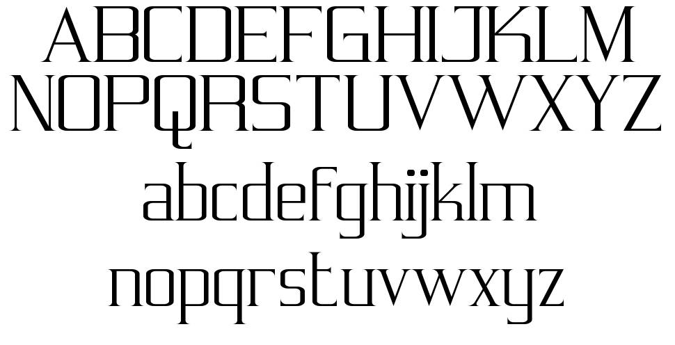 Symmetre font specimens
