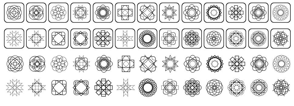 Symmetric Things 字形 标本