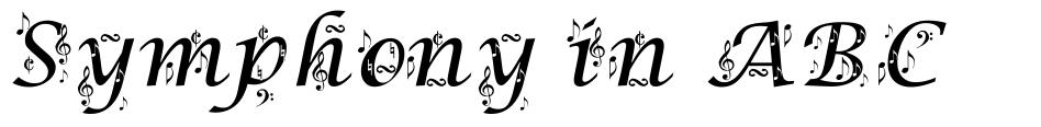 Symphony in ABC font
