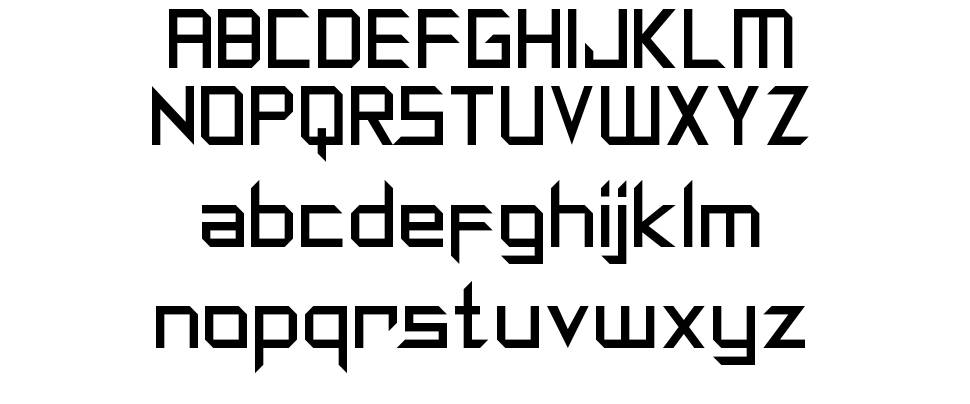 Synthetic Sharps font specimens