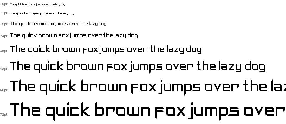 Synthetic Sharps font Waterfall
