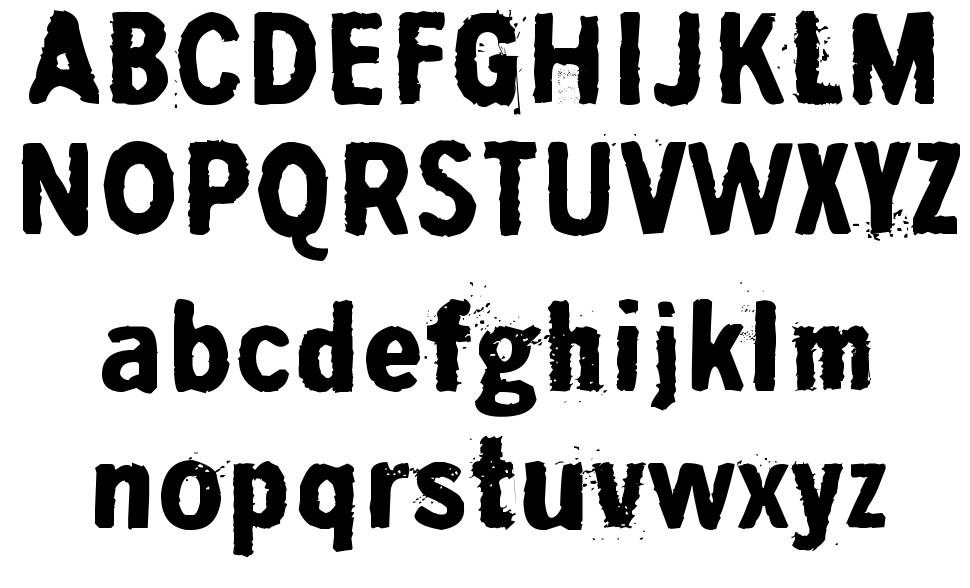 Syyskuu Repaleinen font specimens