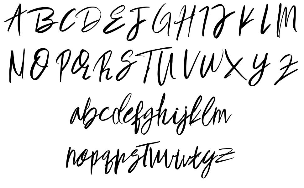 Tabitha Smest font Örnekler