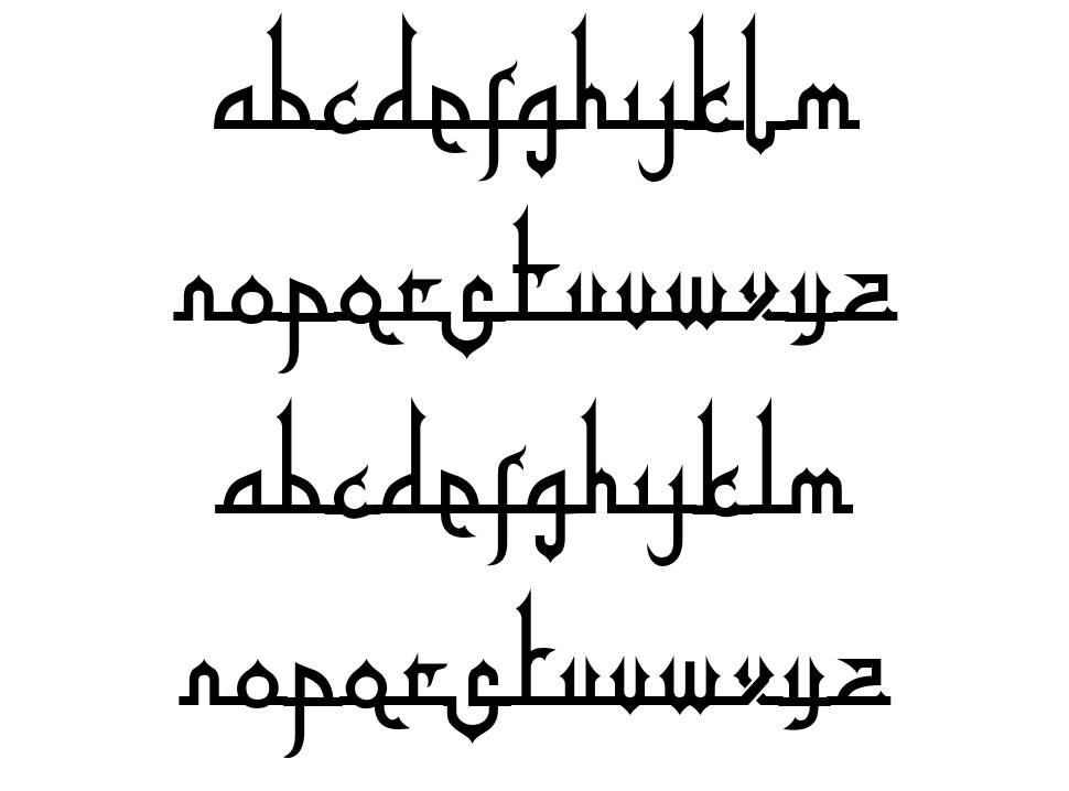 Tafakur font specimens