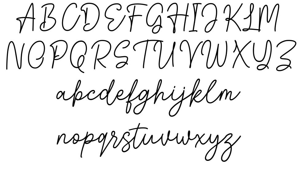 Talliya font specimens