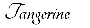 Tangerine 字形