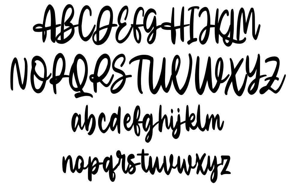 Tangisan font Örnekler