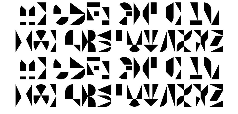 Tangram font specimens