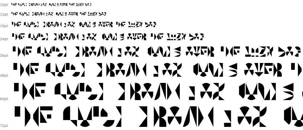 Tangram font Şelale