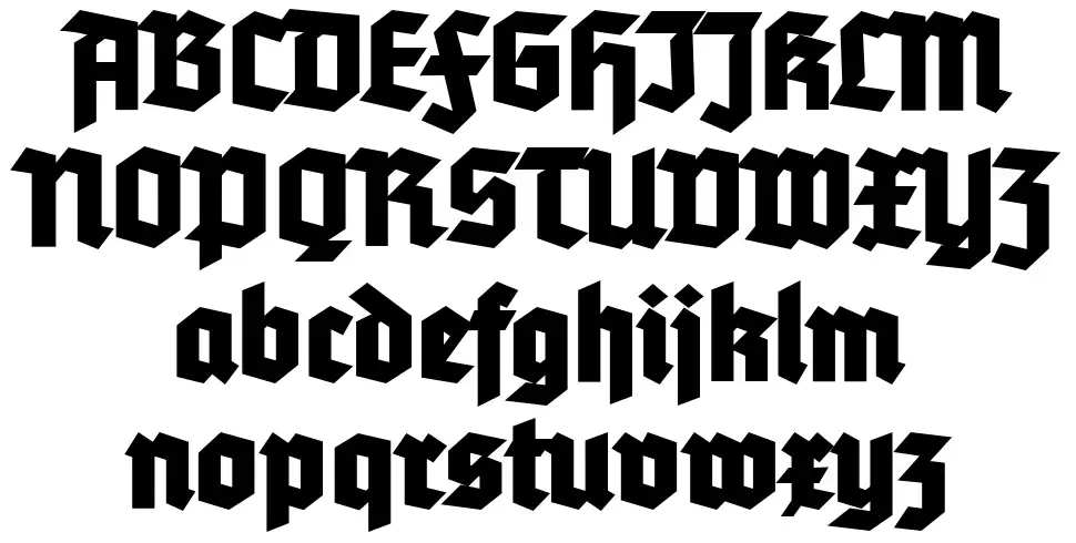 Tannenberg Fettfont specimens