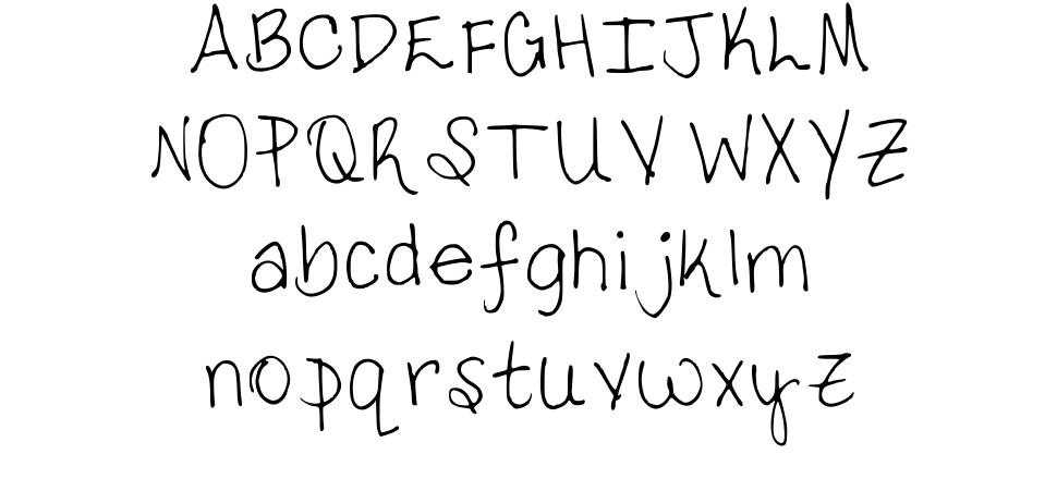 Tara's Handwriting font specimens