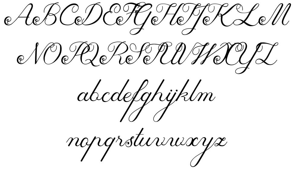 Tashia font Örnekler