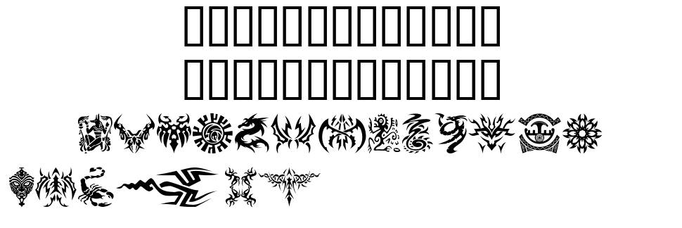 Tattoo písmo Exempláře
