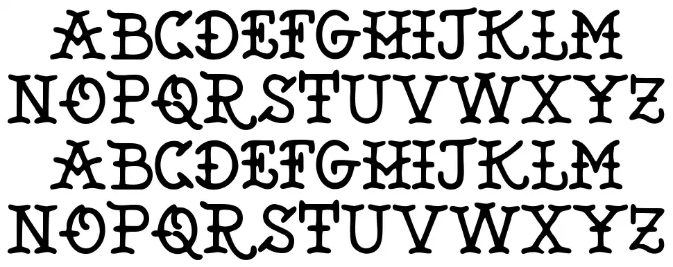 Tattoo Museum font specimens