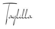 Taylilla schriftart