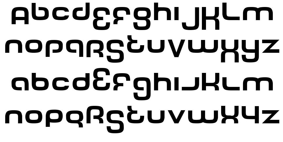 Tech Font písmo Exempláře
