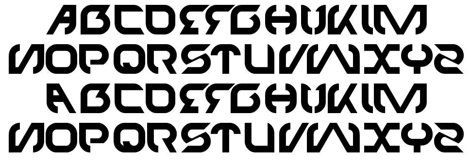 Techno font specimens
