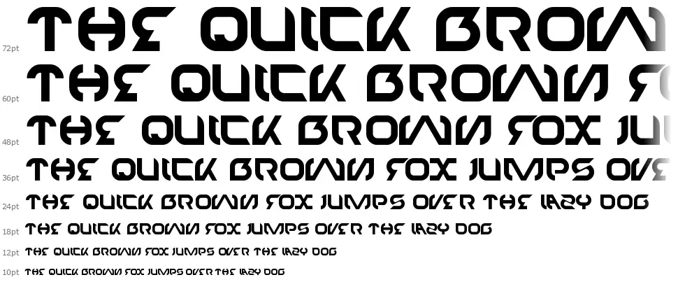 Technofont waterfall