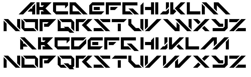 Techno Hideo font specimens