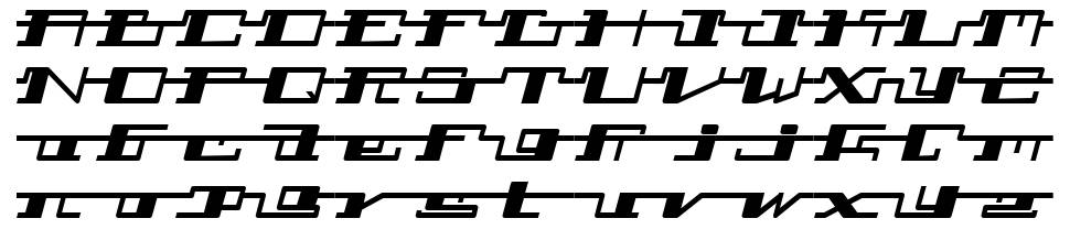 Technostroked font specimens