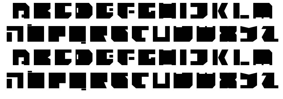 Tecno font specimens