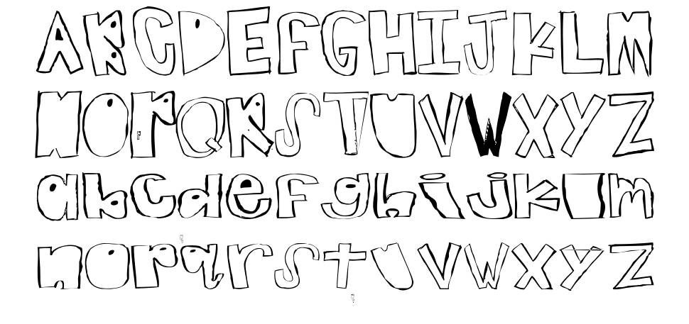 Teenage Dream font specimens