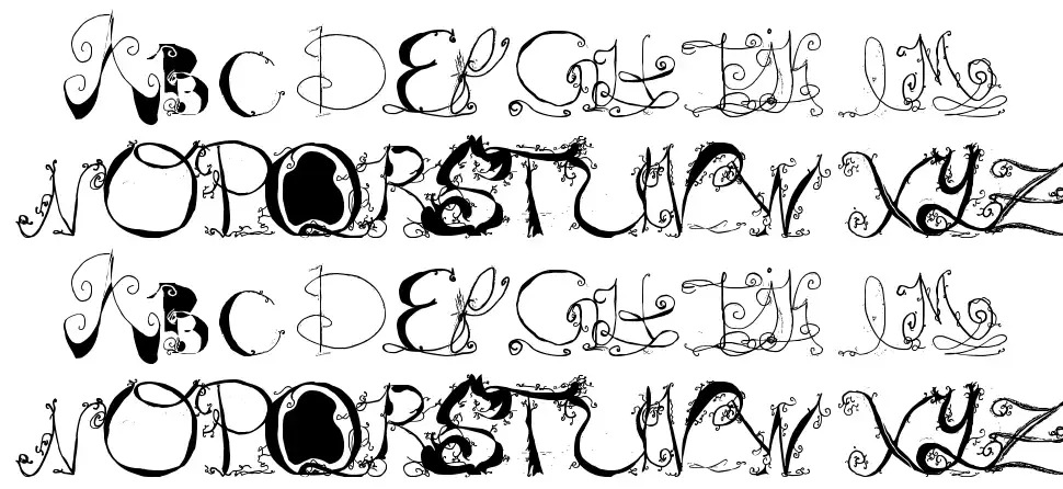 Teenage Fantasy Romance Novelfont specimens