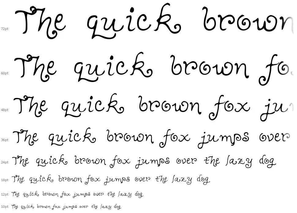 Teenage Girlfont waterfall