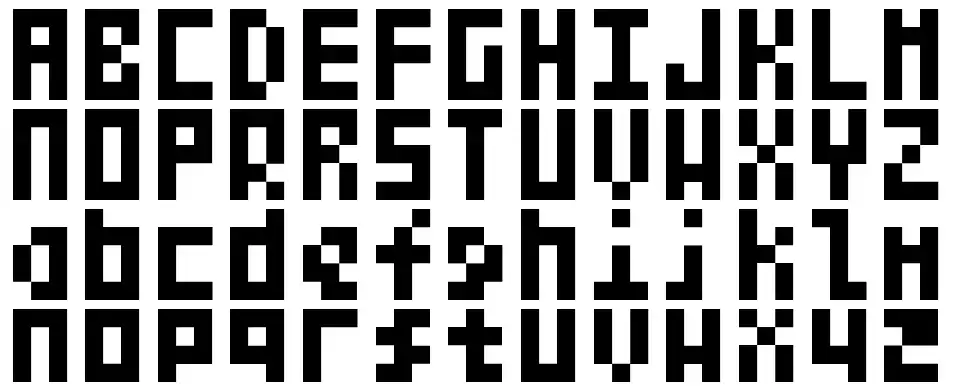 Teeny Tiny Pixls font Örnekler