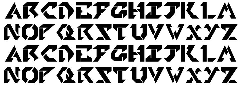 Tekhead PD font specimens