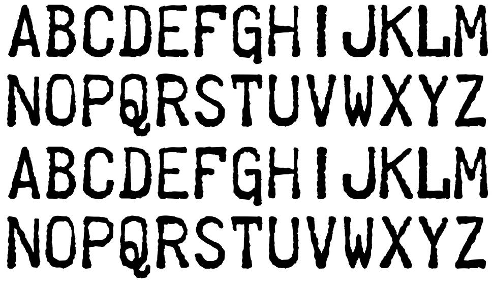 Telegraphem font specimens