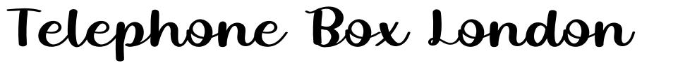 Telephone Box London 字形