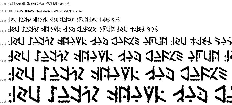 Temphis písmo Vodopád