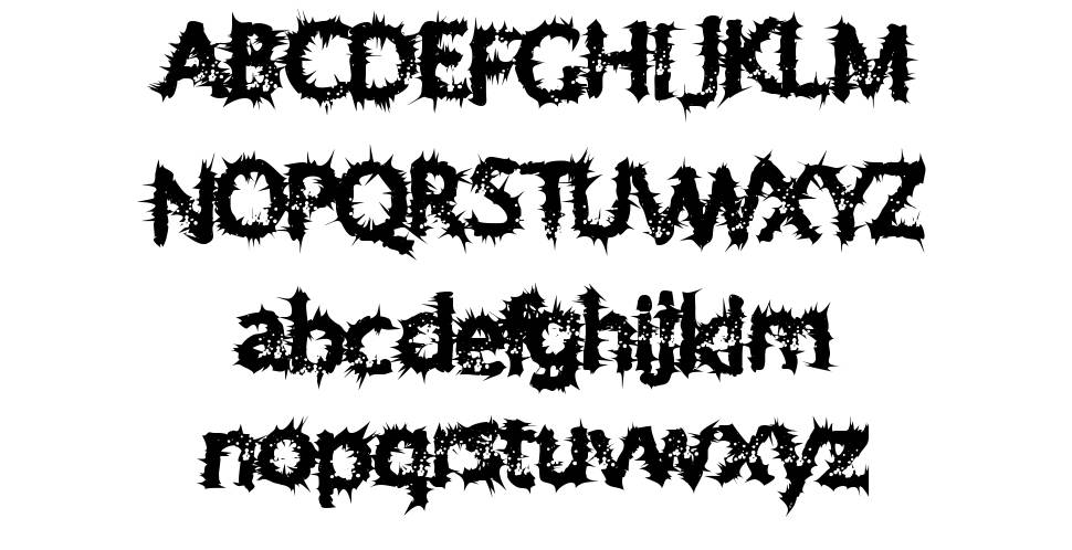 Ten Dimensional font specimens