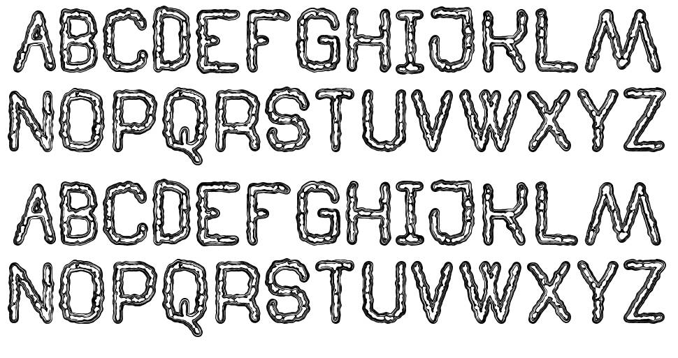 Tenebrous St font specimens