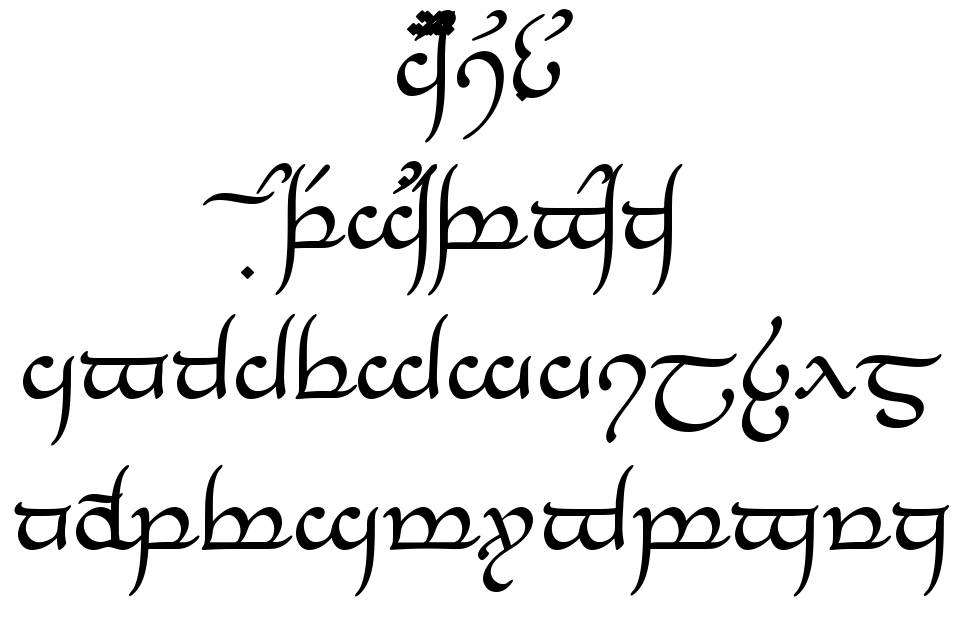 Tengwar Annatar 字形 标本
