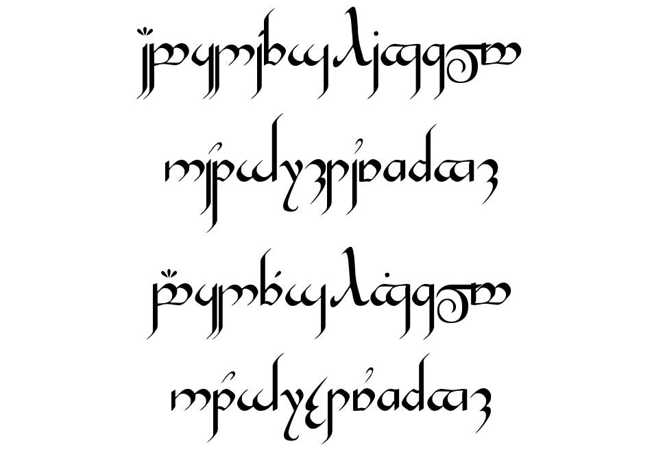 Tengwar Gandalf písmo