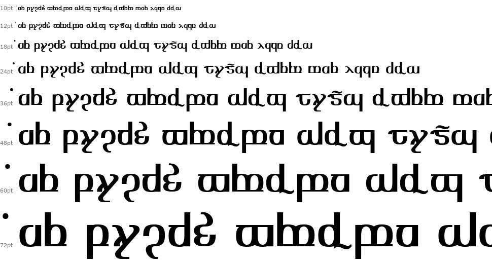 Tengwar Optime Diagon písmo Vodopád