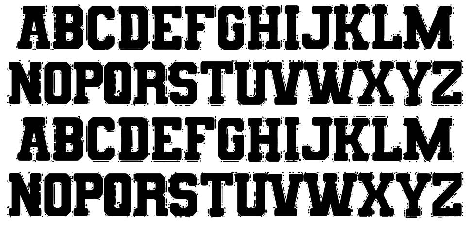 Tennessee College font specimens
