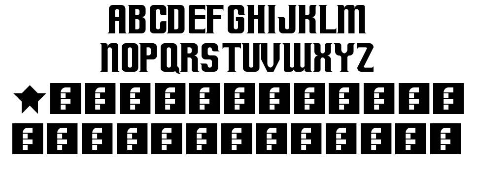 Terminally Chisseled font specimens