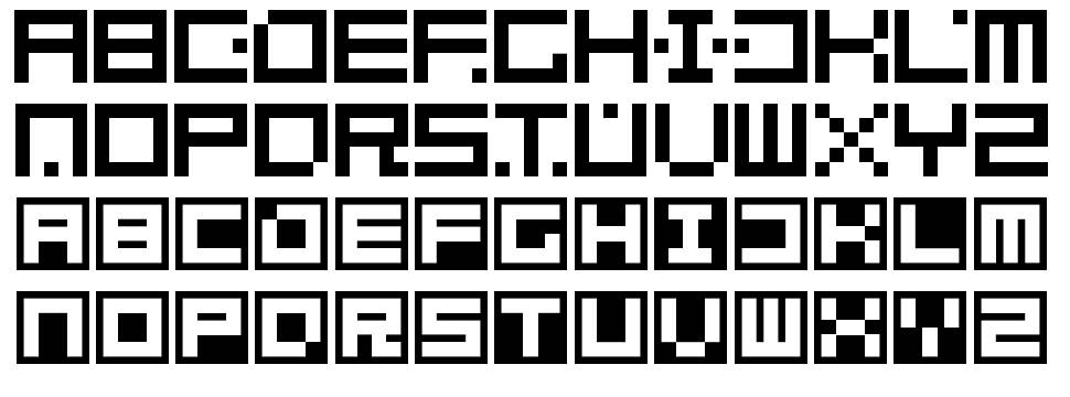 Terrablox font specimens