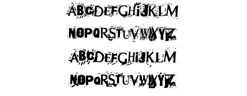 Terror 2005 font specimens