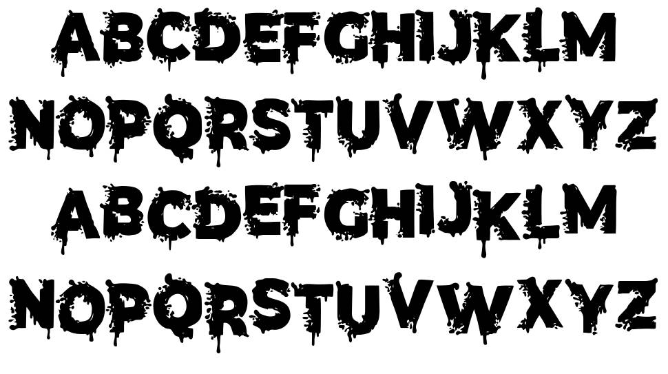 Terror Letter font specimens