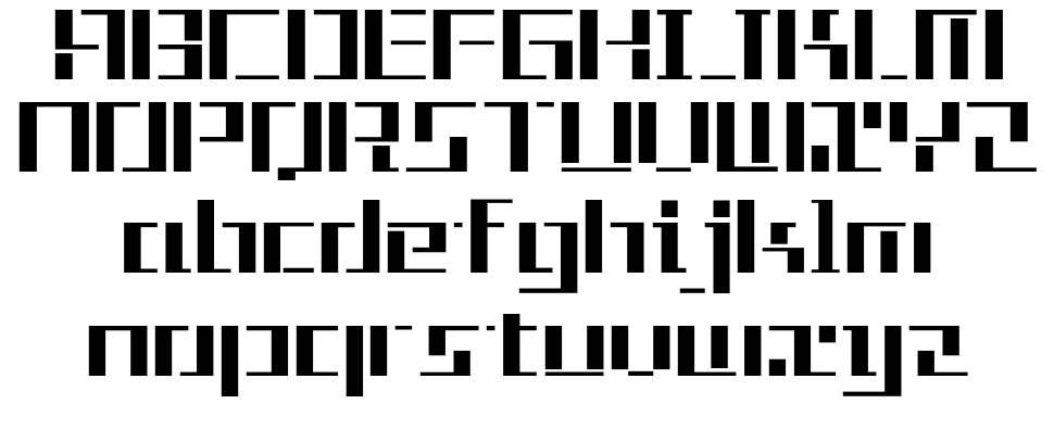 Tetris font specimens