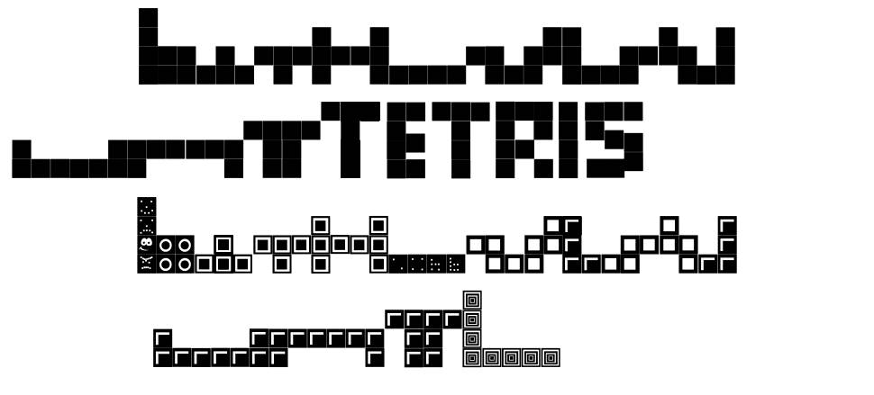 Tetris Blocks schriftart Vorschau