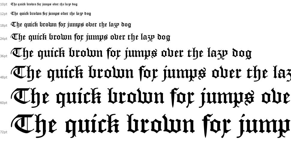 Textura Belgica písmo Vodopád