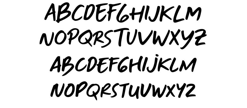 TF Handwriting font specimens