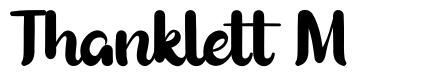 Thanklett M шрифт
