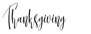 Thanksgiving font