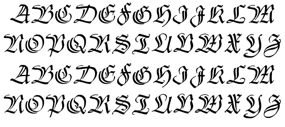 Thannhaeuser Zier písmo Exempláře
